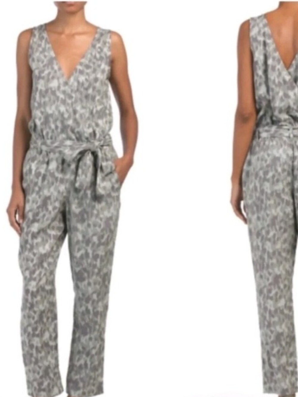 Cloth & Stone Leopard Jump Suit Size S